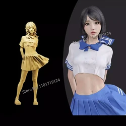 3D Printed Miniature 1/64 1/43 1/35 JK Girl School Uniform Figure Diorama Sand Table Street Scene Prop Model for Car Vehicles