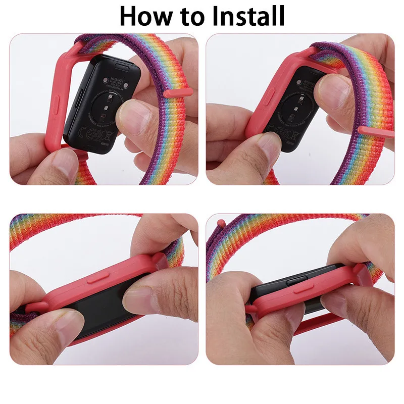 For Huawei Band 9 8 7 Strap Band Accessories Case Nylon Loop Replacement Belt Wristband Sport Bracelet Huawei Band 7 Strap