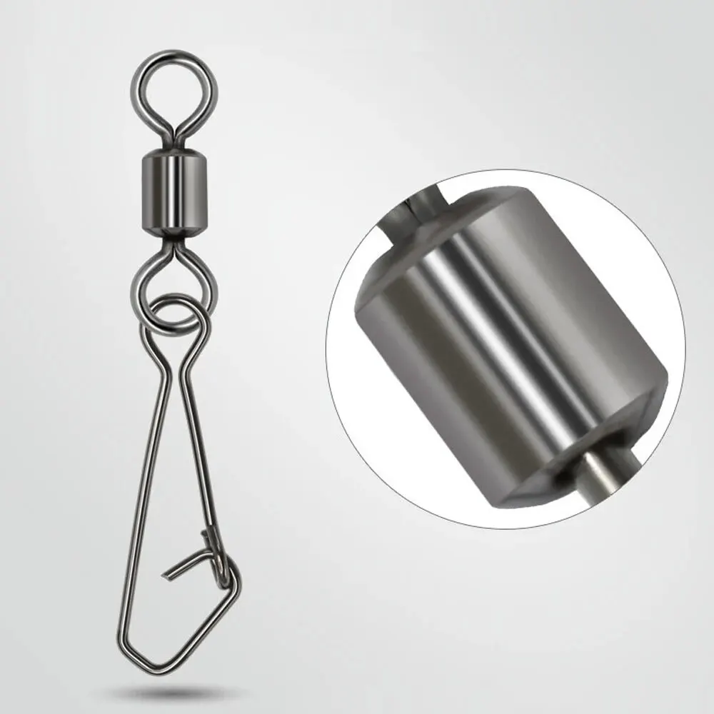 50 قطعة الصيد إغراء موصل الصيد برميل وصلة دوّارة لصيد الأسماك سريعة دبوس السنانير ربط المفاجئة الصيد الملحقات #4