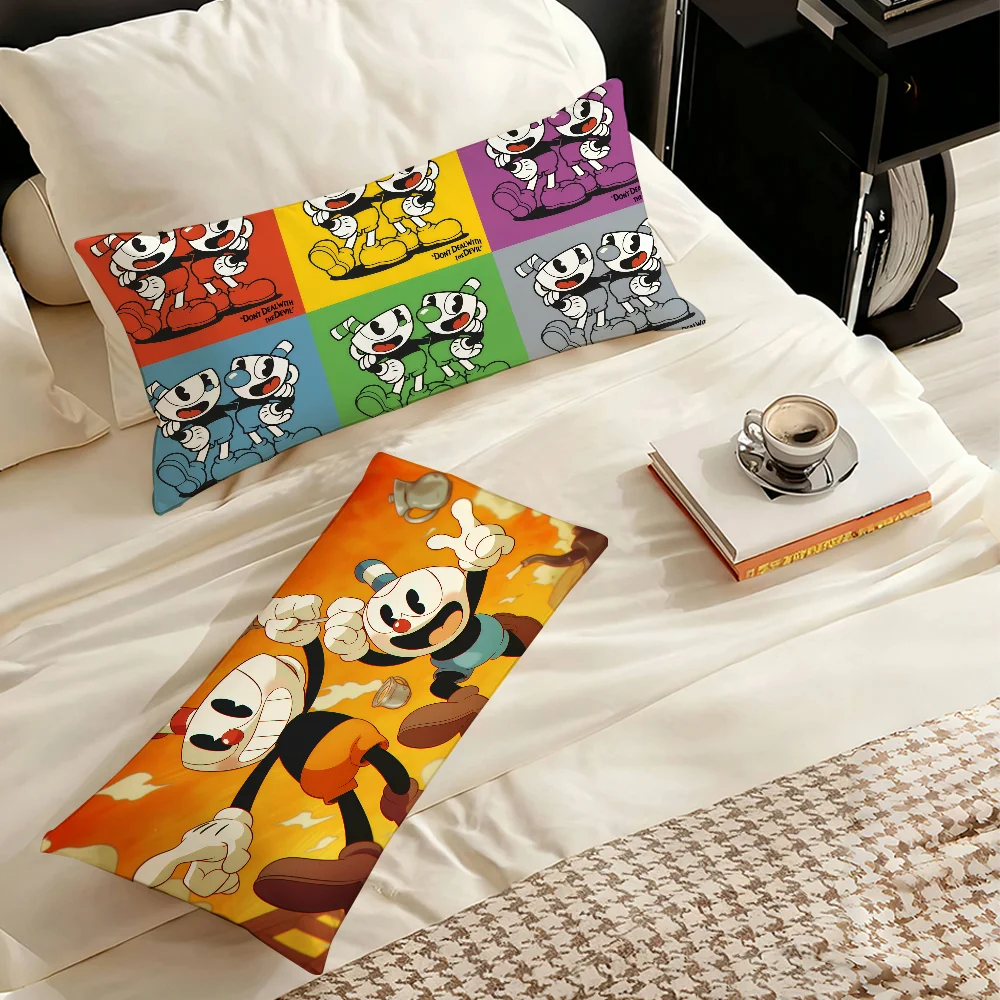 

Adventure games C-Cuphead Pillow Case Suitable for Office Bedroom Sofa Home Decoration Rectangle Cushions