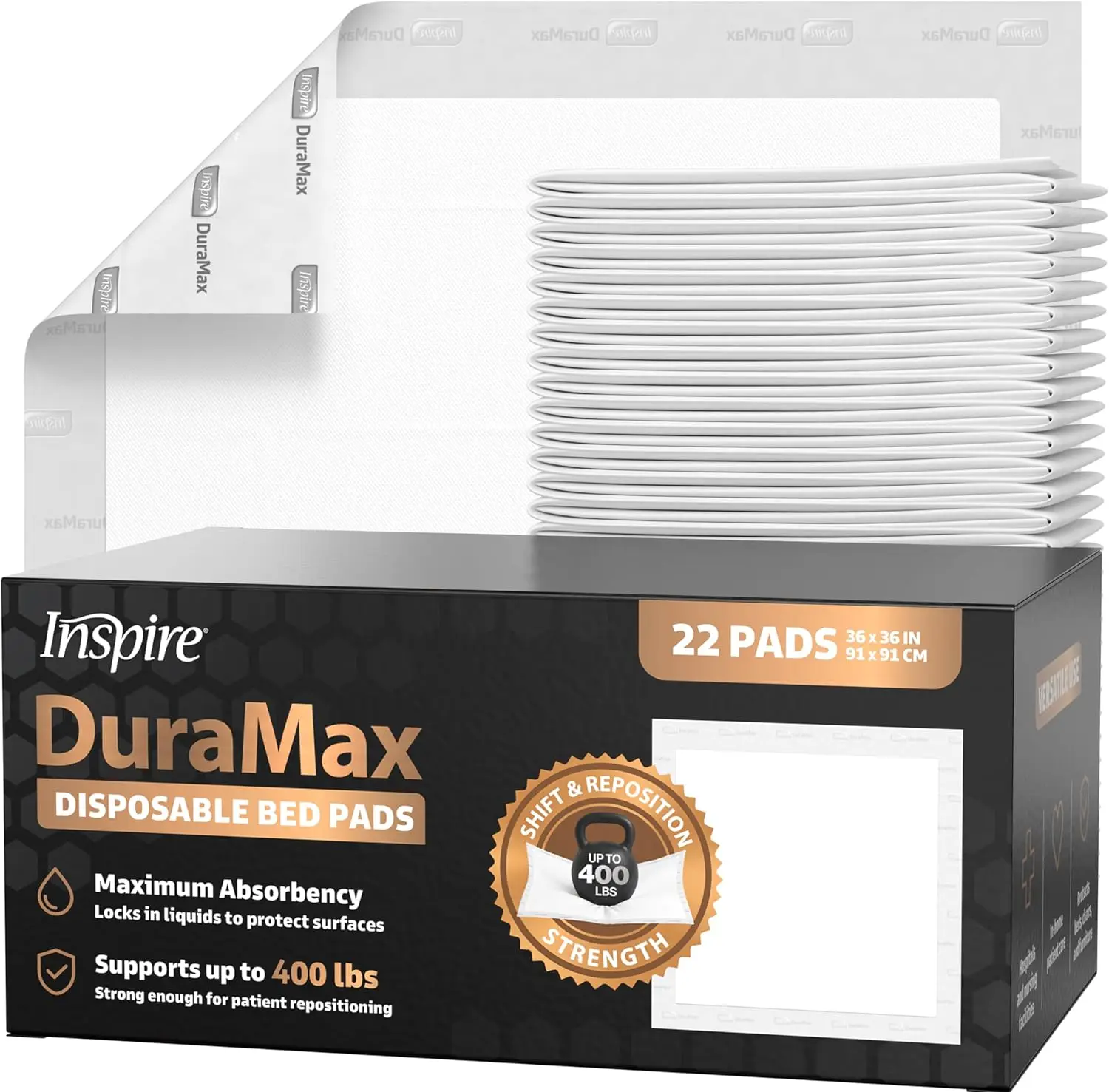 

Extra Large Super Absorbent Disposable Bed Pads 36"x36" - Ultra Thick, Leakproof, Odor Lock for Incontinence & Pets