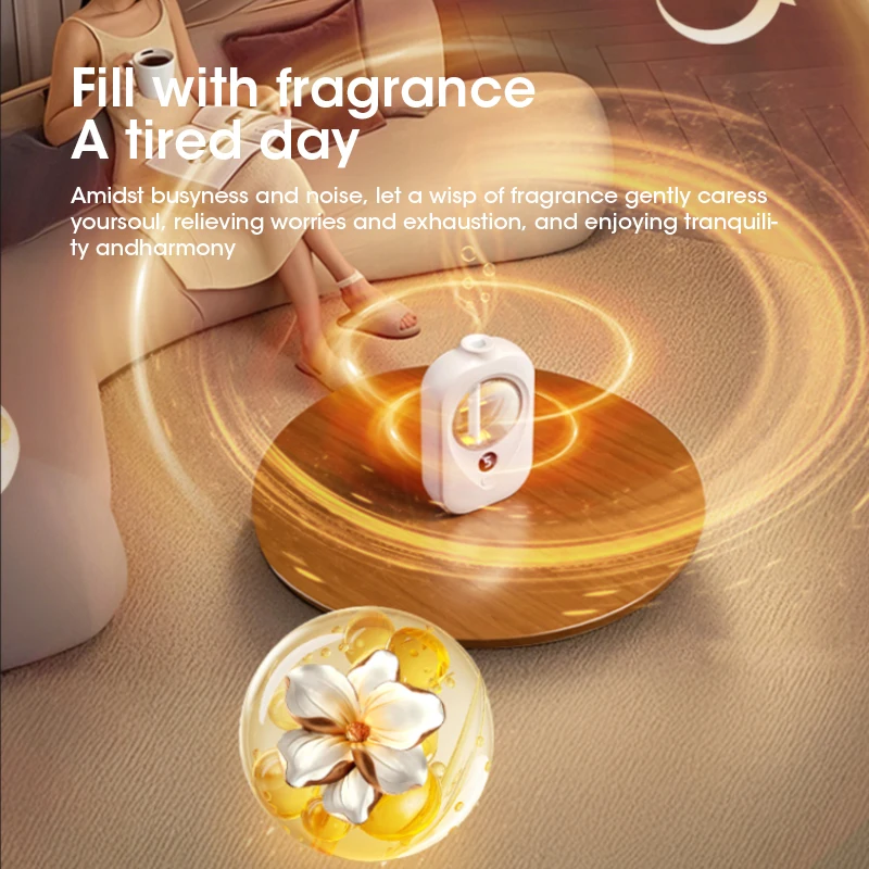 موزع روائح الزيوت العطرية الأوتوماتيكي الذكي المثبت على الحائط مع مزيل الروائح الهوائية للحمام