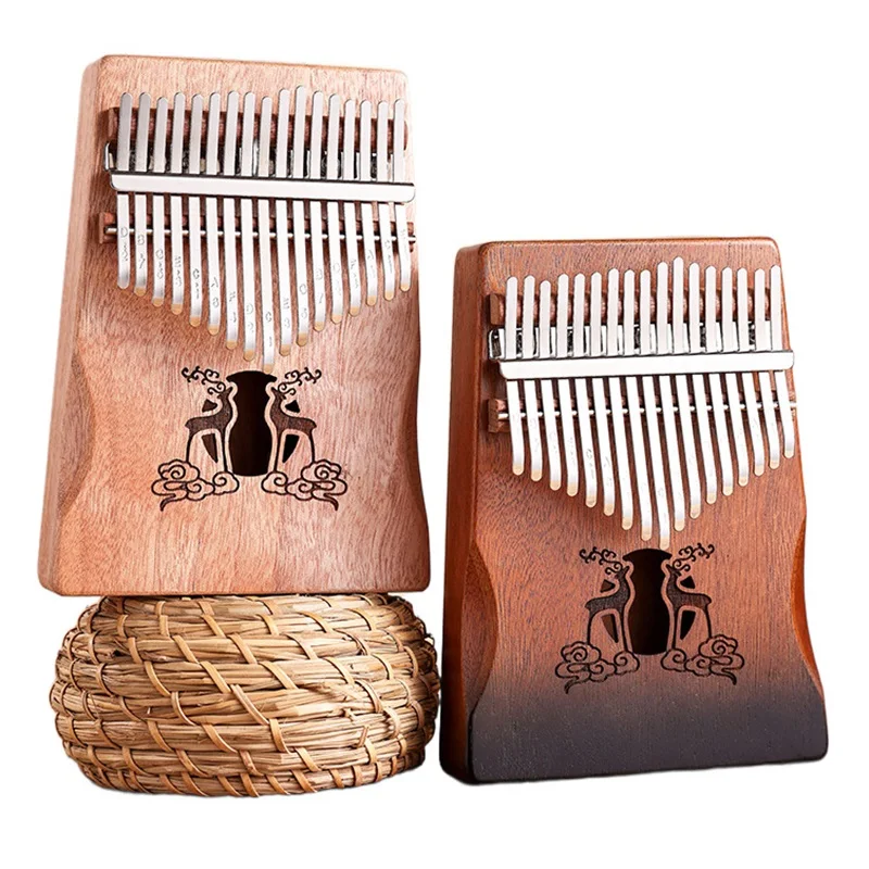 Hollow Mahogany 21 Keys Kalimba 17 Keys Thumb Piano Calimba Kids Gifts Professional Tuned Sanza Mbira For Beginner Instrument