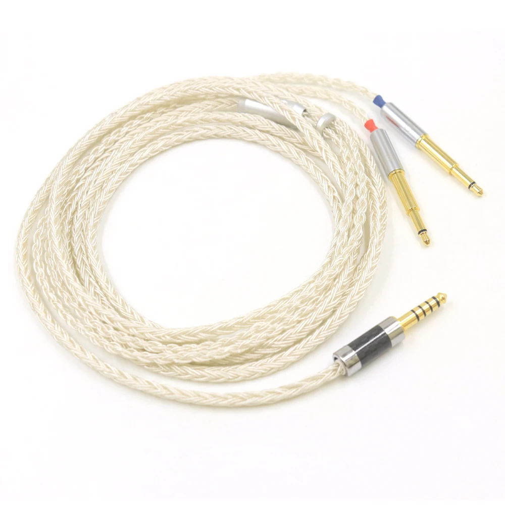 16 Core 99% เงิน2.5/3.5/4.4/6.5มม.ปลั๊กสายหูฟังโทรศัพท์สำหรับ Meze 99คลาสสิก NEO NOIR ชุดหูฟังหูฟัง