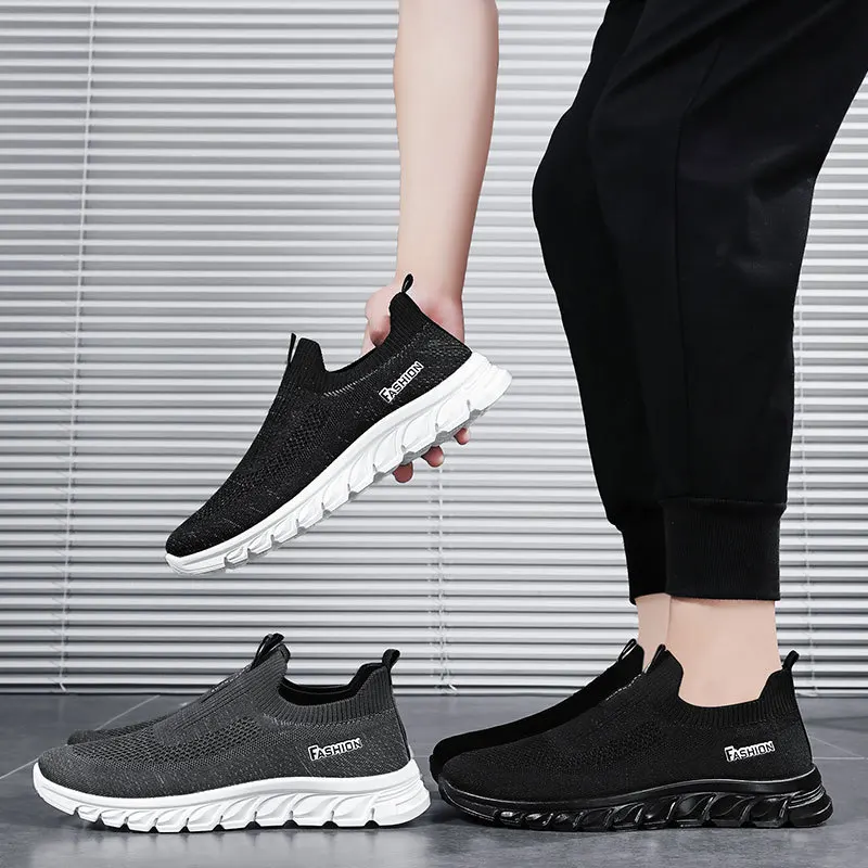 Men's 2024 Summer New Single Shoes One Step Soft Sole Lazy Shoes Breathable and Comfortable Sports and Casual Shoes