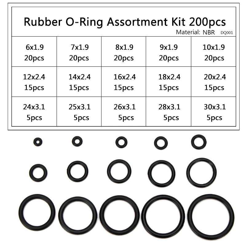 Nbrラバーoリング耐久性のあるソケットブラックシール交換用シーリングリング15サイズ利用可能200 dq001