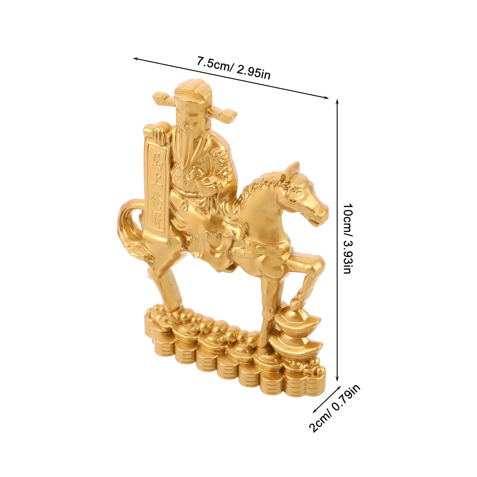 Chinese Zodiac Horse Statue Metal Small Lucky Decor Year of The Horse 2026 Feng Shui Wealth Blessing Ornament Tiny Horses