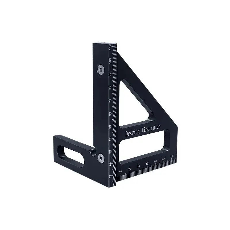 Zimmermannswinkel - Holzbearbeitungs-Winkelmesser Aluminium/Kunststoff-Lineal 3D-Mehrwinkel 45/90-Grad-Messlineal