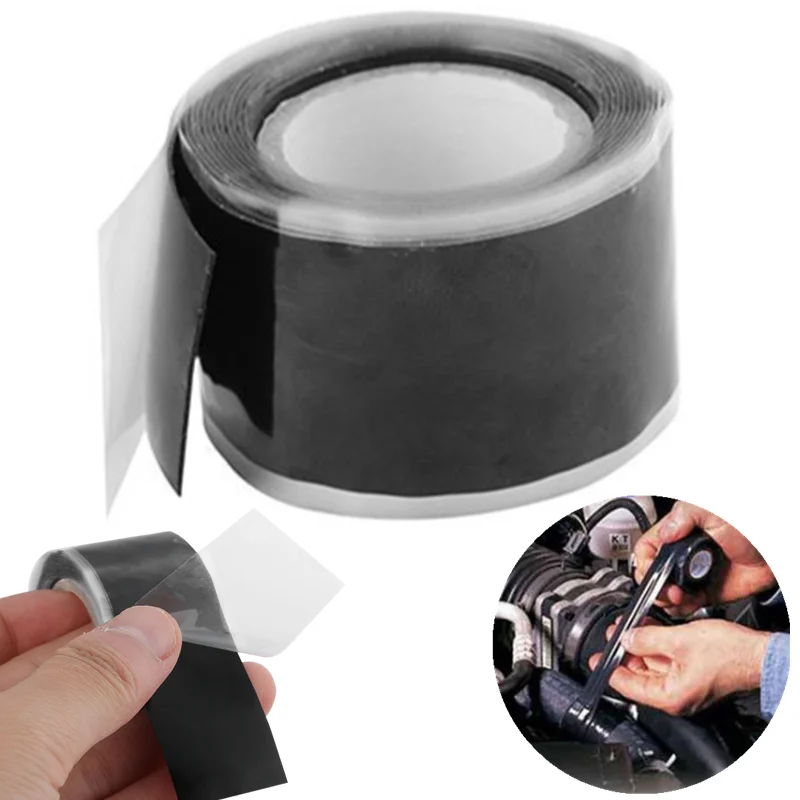 

Powerful Magical Black Self-Adhesive Silicone Repair Tape Fiber Waterproof High Adhesion Pipe Seal Repair Sealing Tape