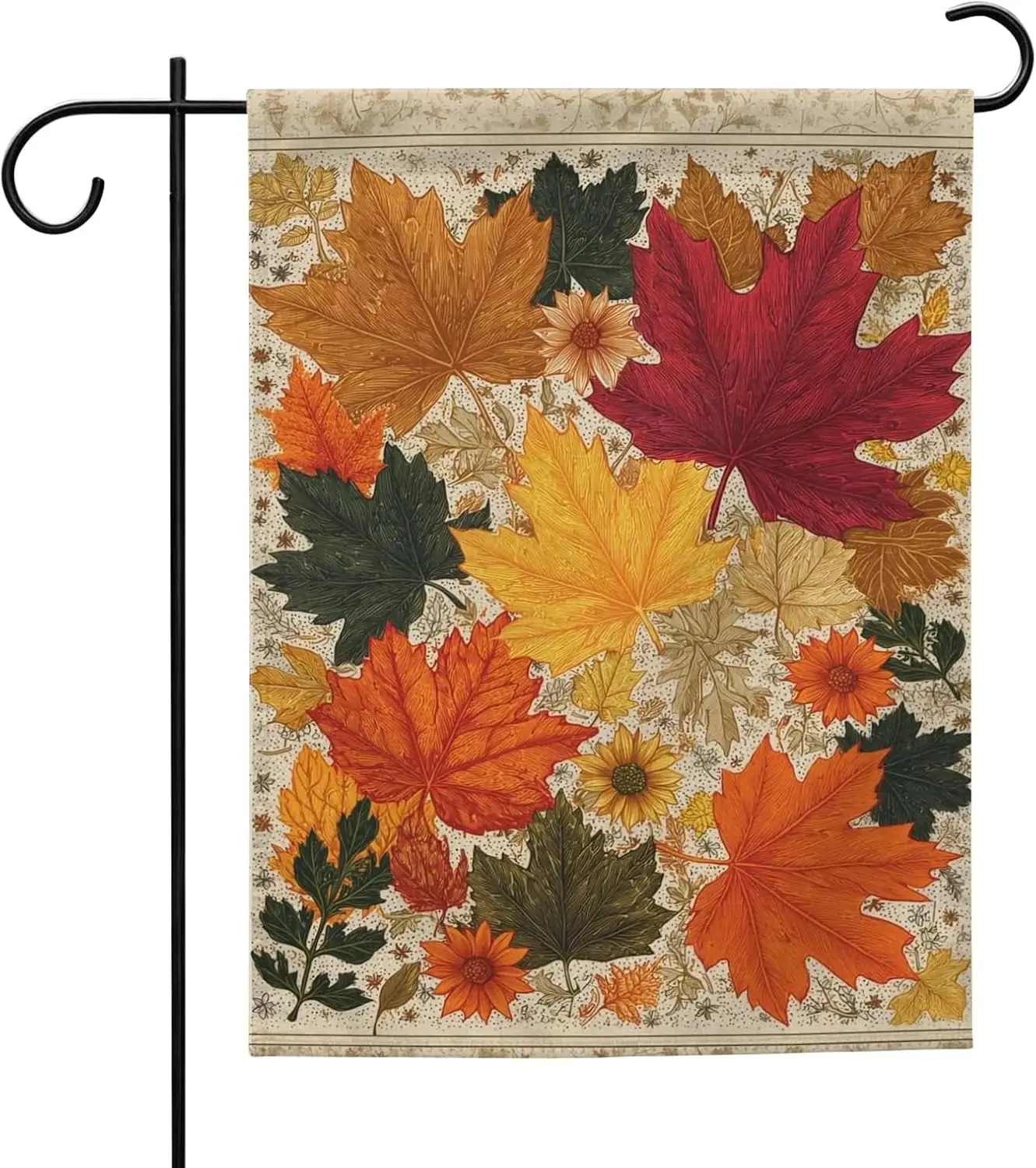 Fall Maple Leaves Garden Flag 12x18 Inch Hello Fall Double Sided Yard Flag yyi