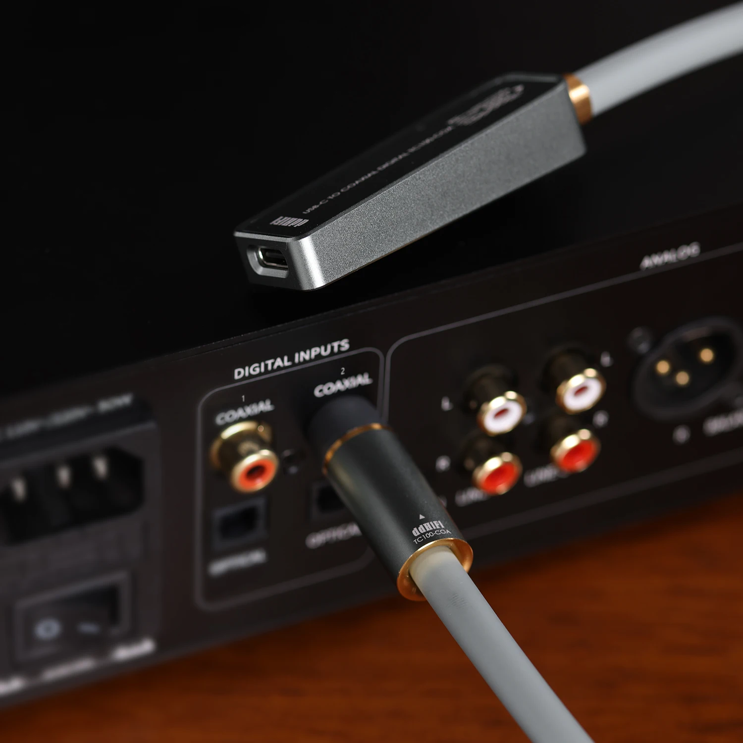 DD ddHiFi TC100-COA USB-C żeński na cyfrowy koncentryczny konwerter Audio RCA