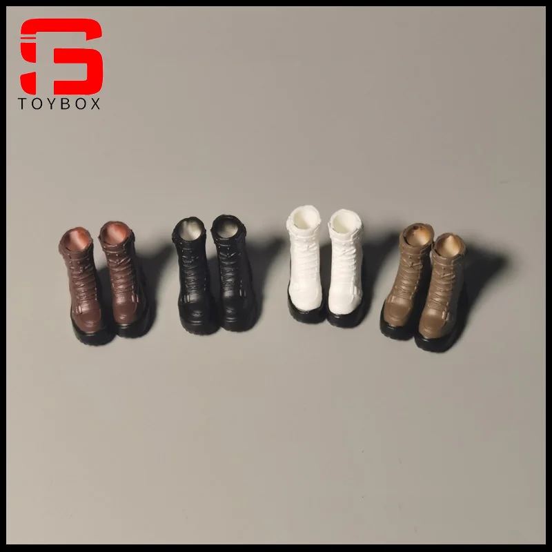 cdtoys cd077 1/12 Scale Punk Motorcycle Style Boots Solid Shoes Model Fit 6'' Soldier Detachable Feet Action Figure Body Dolls