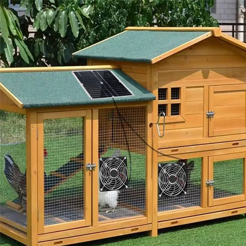 New--11 Inch Ventilator Solar Exhaust Fan For Pet Poultry House Greenhouse RV Roof With 1 Fan