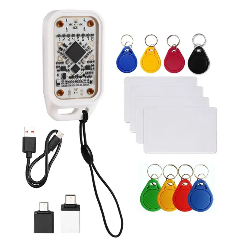 【CYBER MONDAY】Chameleon V3.0 RFID Smart Chip Reader+ 8X UID/CUID Keychain+ 4X UID Card ID IC 125Khz 13.56Mhz Smart Tag Copyer Co