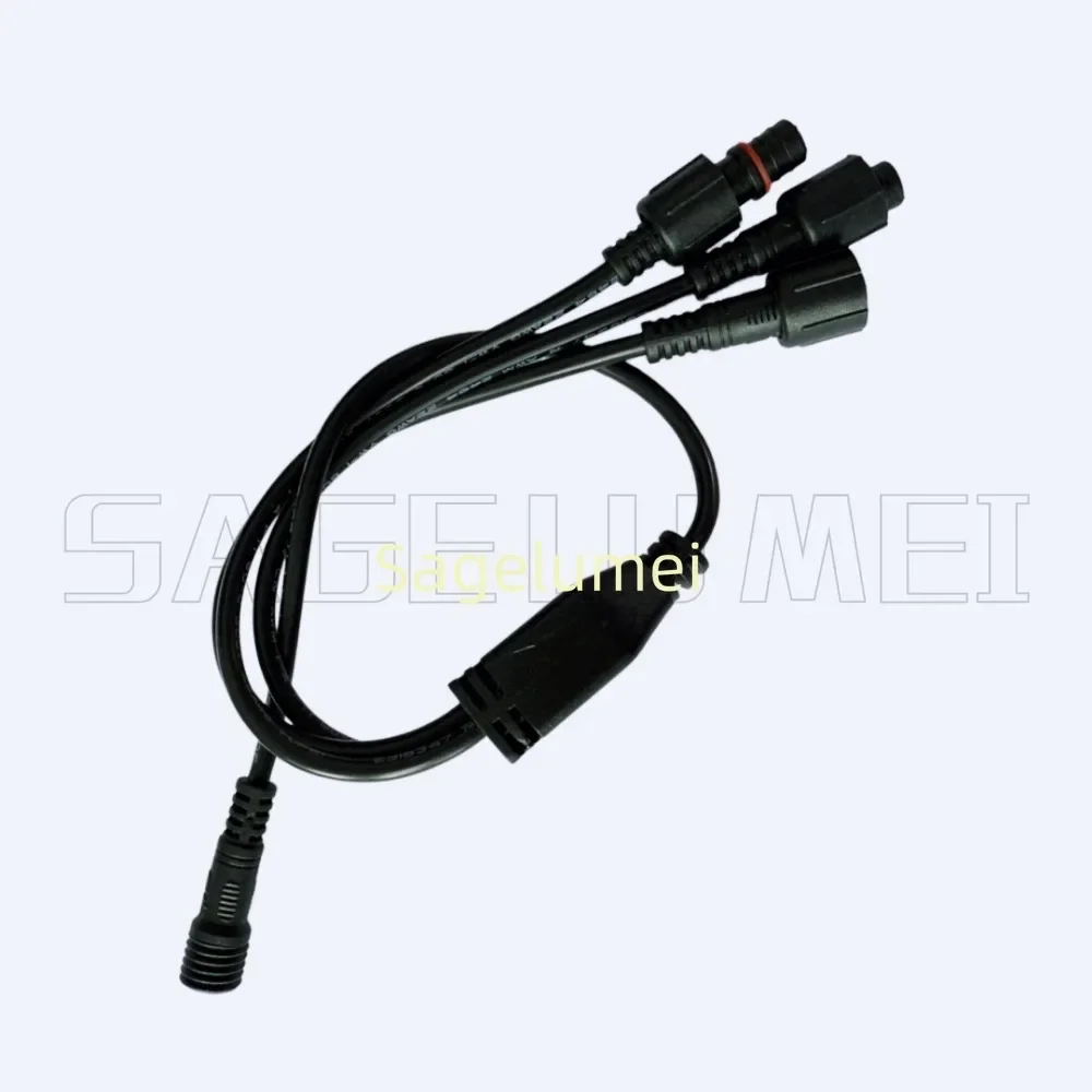 New Multi-functional 2/3Pin IP67 Led Diversion Cable Connector Cable Outdoor LED Shunt Cord Black Diversion Cables for Light
