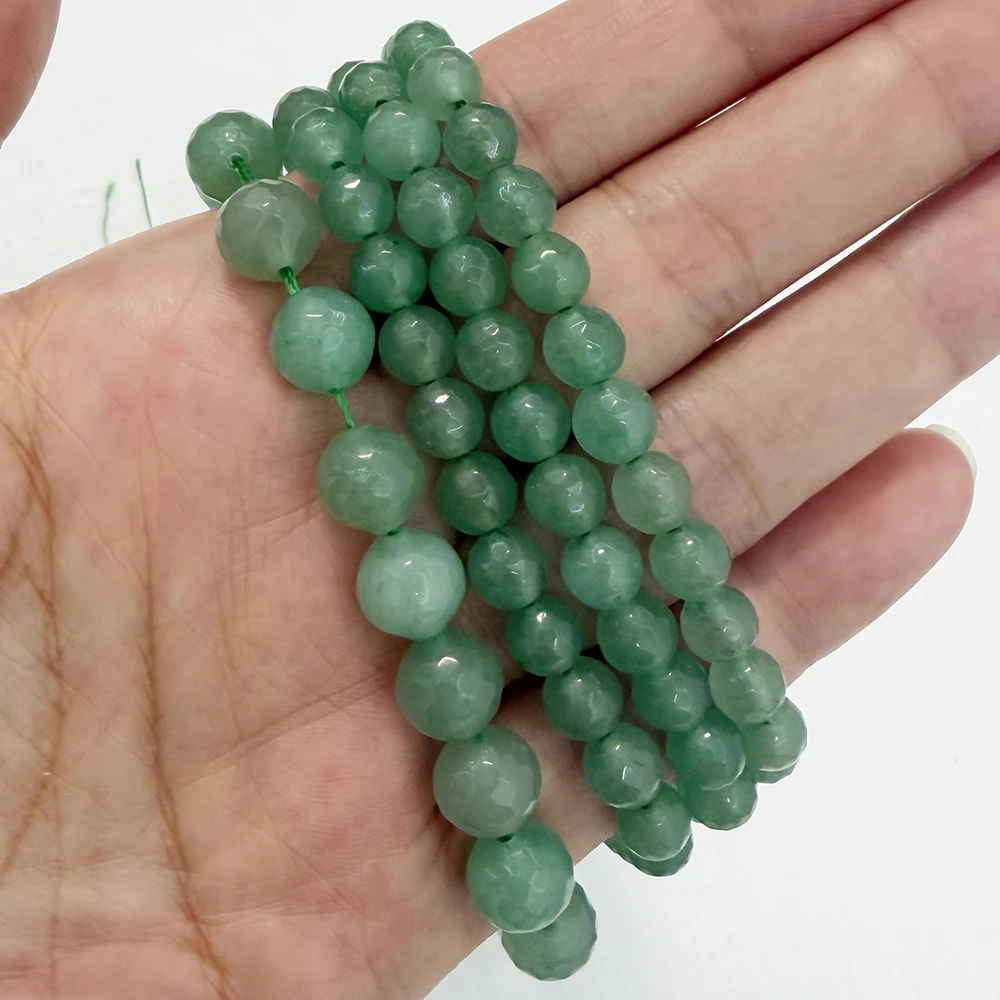 New Arrival Faceted Green Aventurine Beads 15