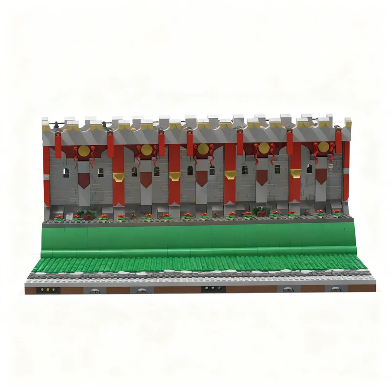 4467pcs MOC Red Faction Castle Wall Section 1 Model Toys Building Blocks Construction Christmas Gift Brick Idea Kids Birthday