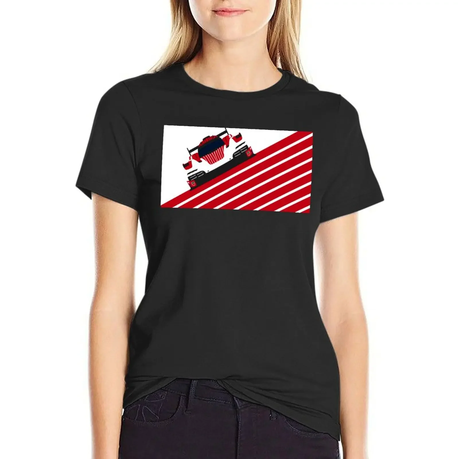 

963 lmdh T-Shirt graphics sweat sports fans tight shirts for Women