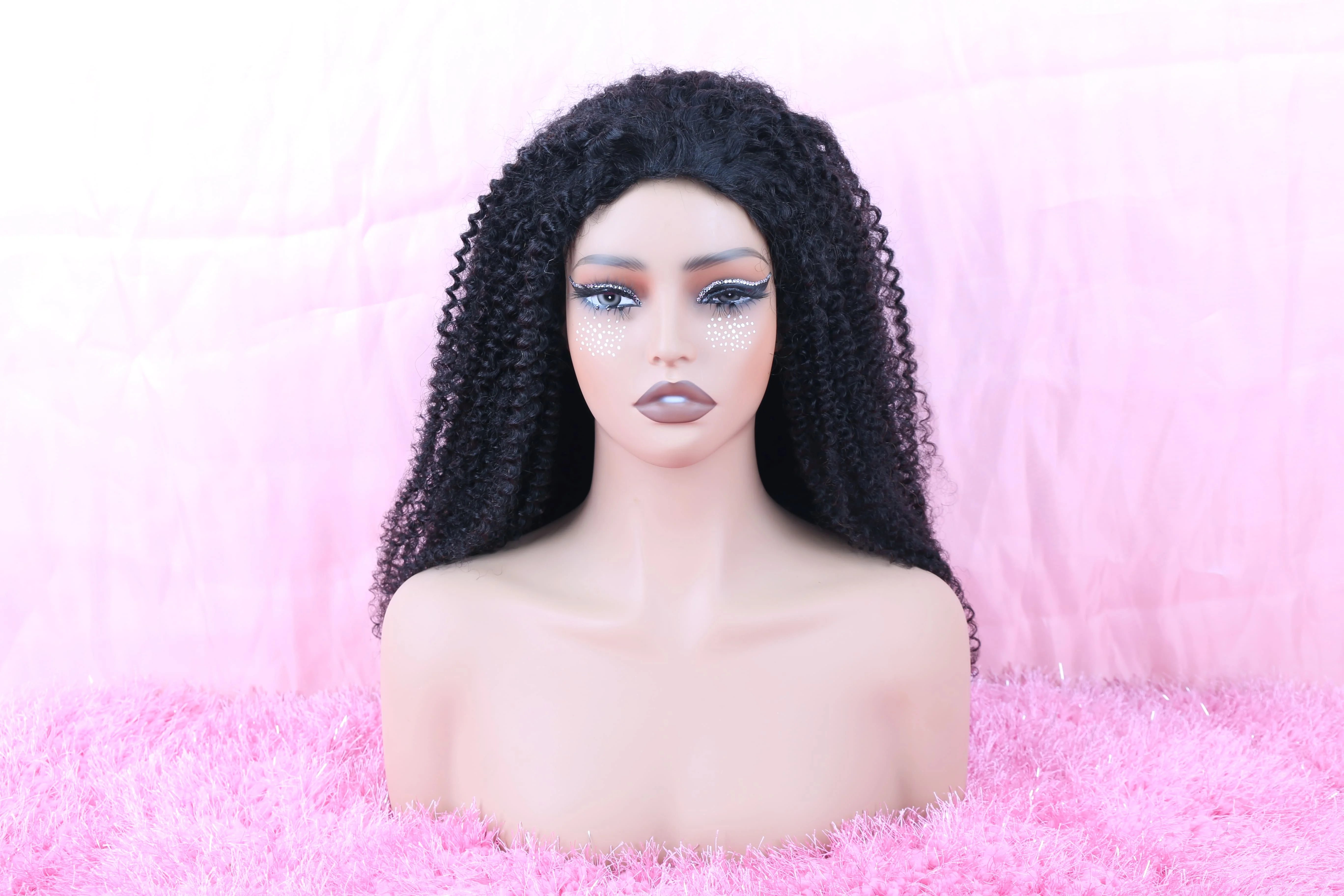 1B Afro Kinky Curly Echthaar Glueless Perücken 200 250 Dichte Vietnamesisches Echthaar Flip-Over Halbperücke mit Kordelzug – Detail 13