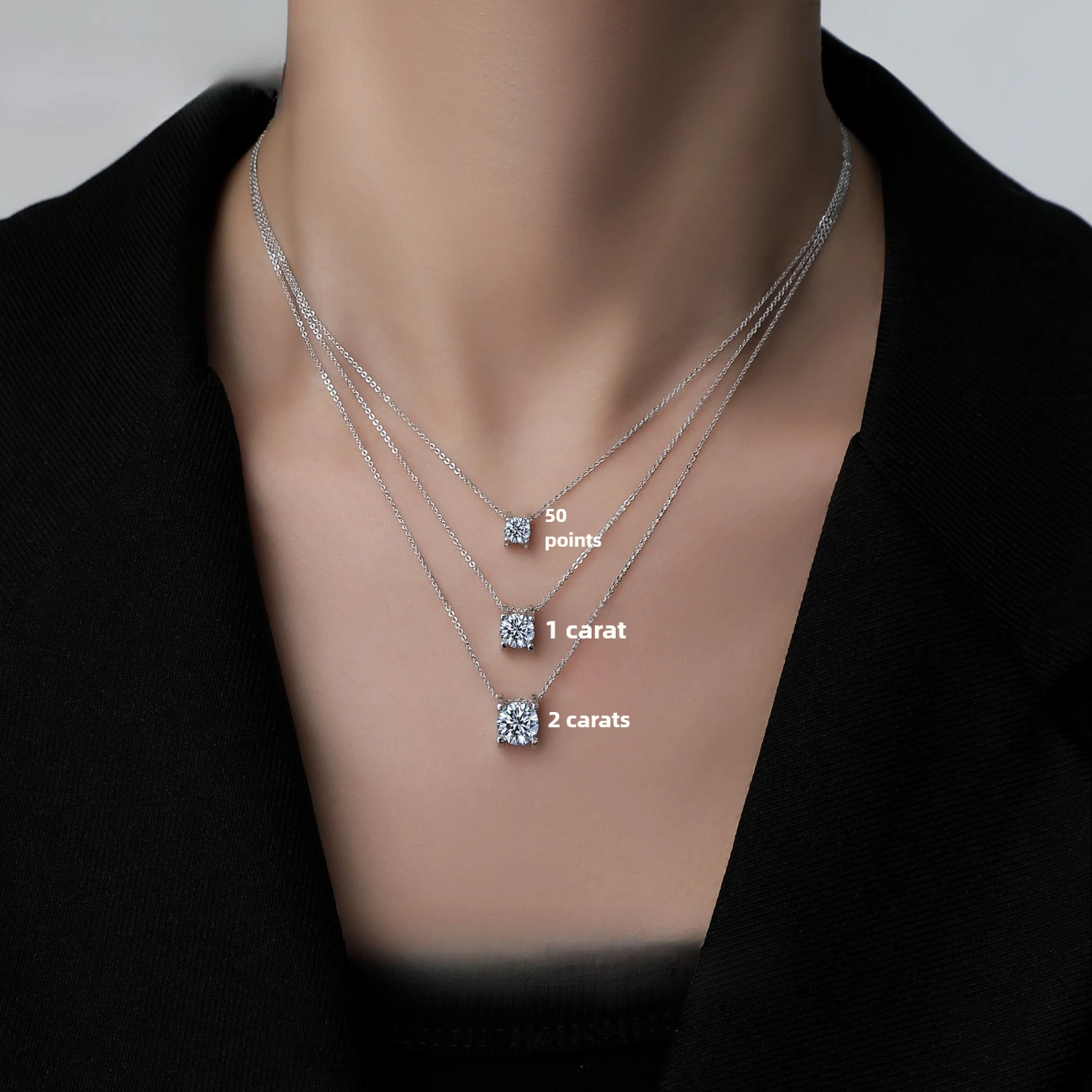 

Праздничный подарок: ожерелье с ключицей из стерлингового серебра с муассанитом для женщин