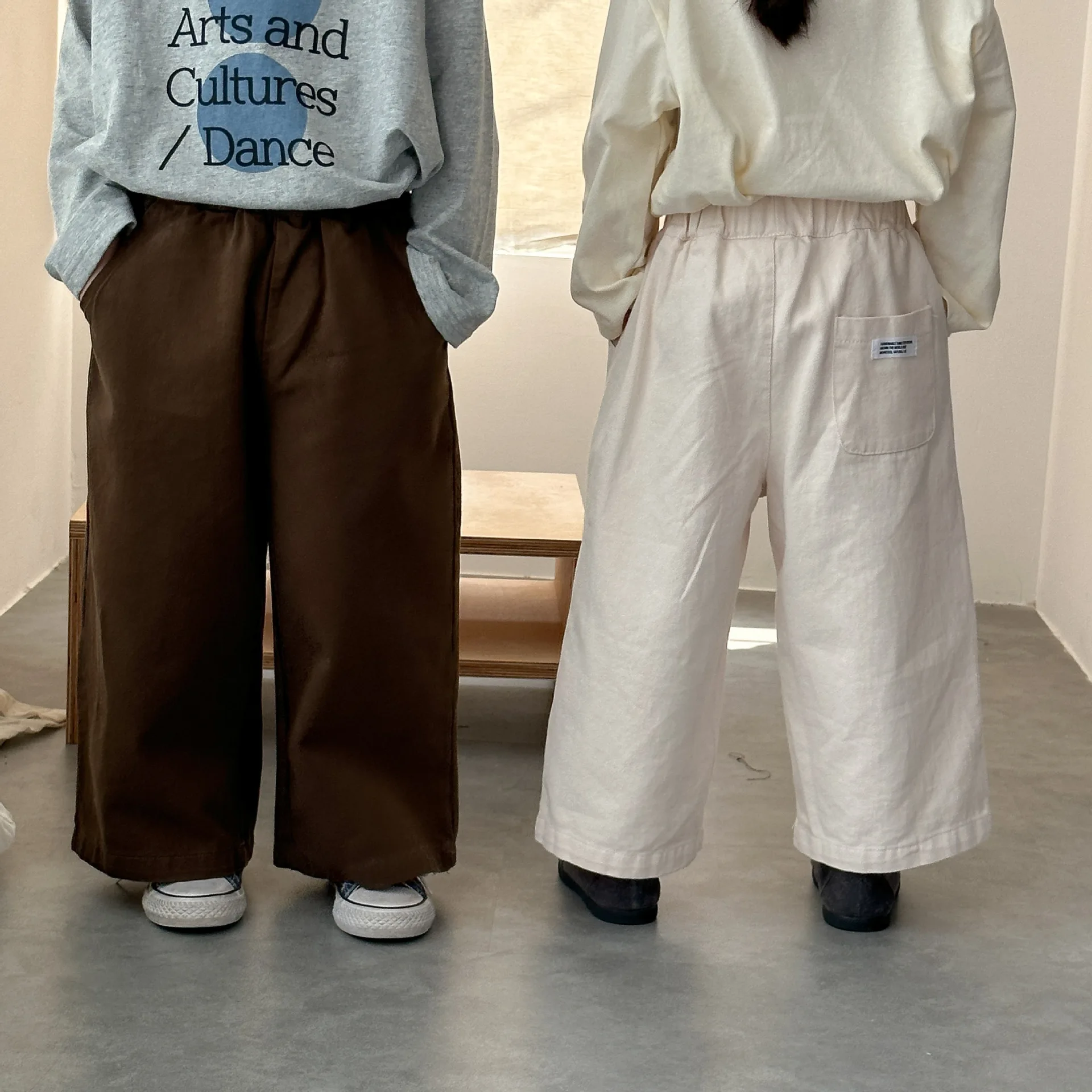 Kids Pants Children's Wide Leg Pants for Spring Autumn Loose Girls' Straight Leg New Casual Baby Pants
