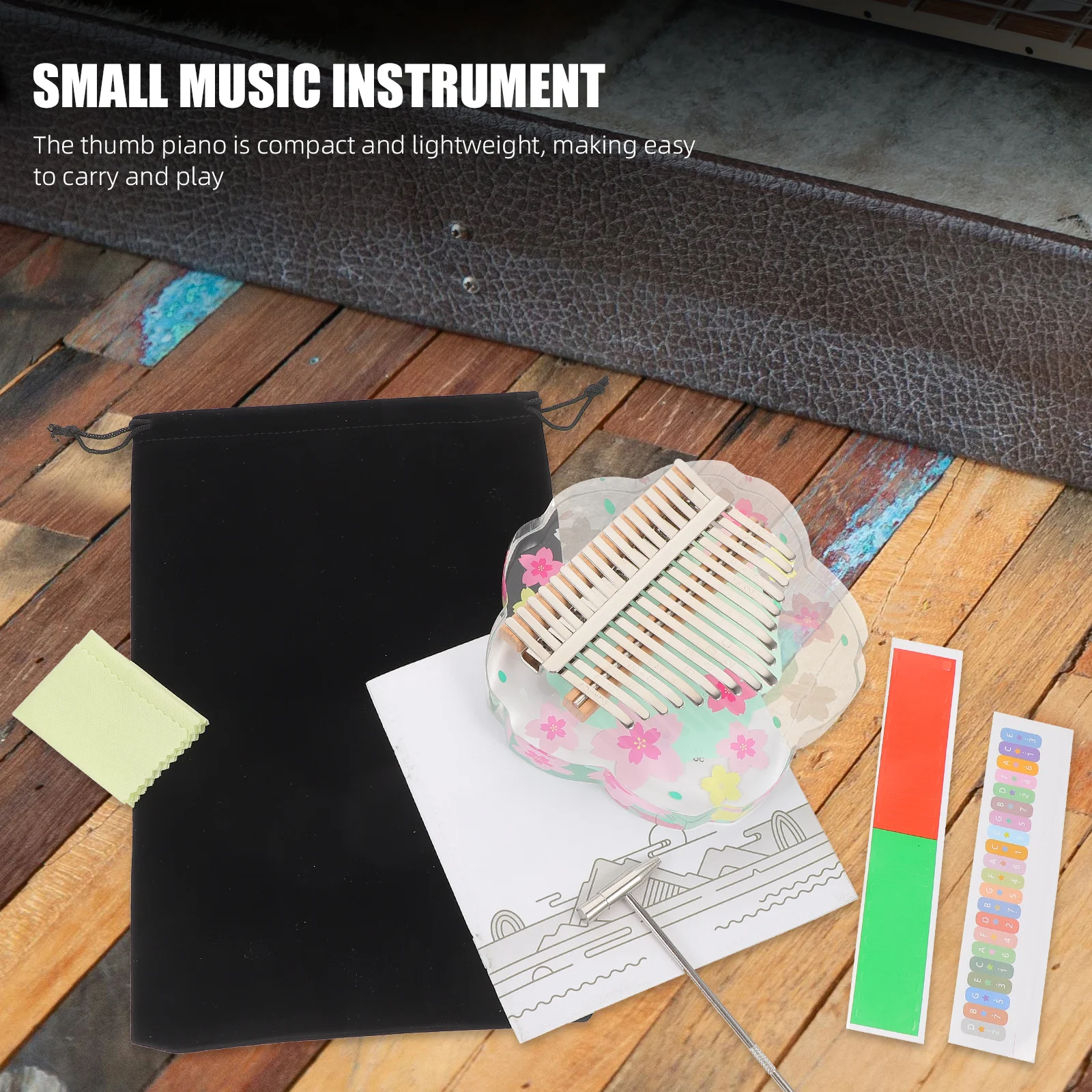 

1 Set Mini Thumb 8-Key Kalimba Portable Finger Piano For Kids Beginners Small Musical Instrument Wooden Acrylic Metal Hand Piano