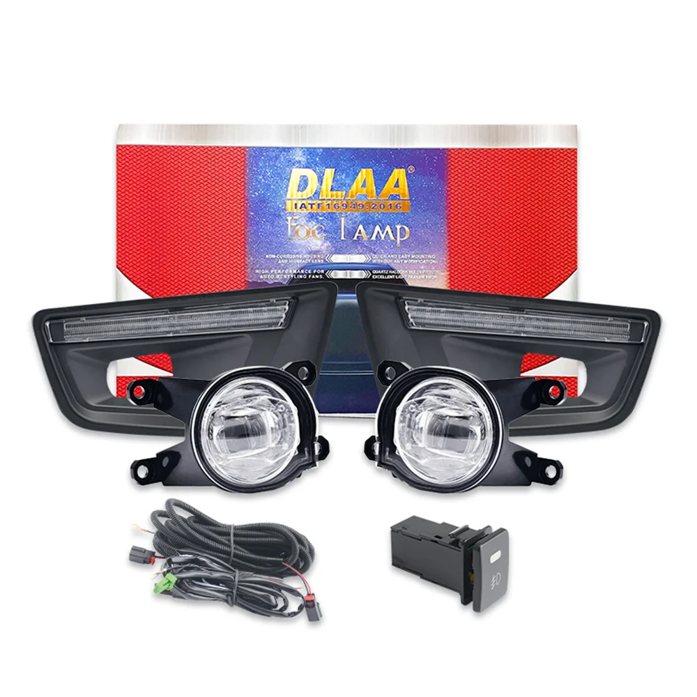 Car Front Bumper Fog Light Kit For Toyota Hilux Revo Rocco 21 22 Pickup LED Daytime Running Lamp Full Accessories