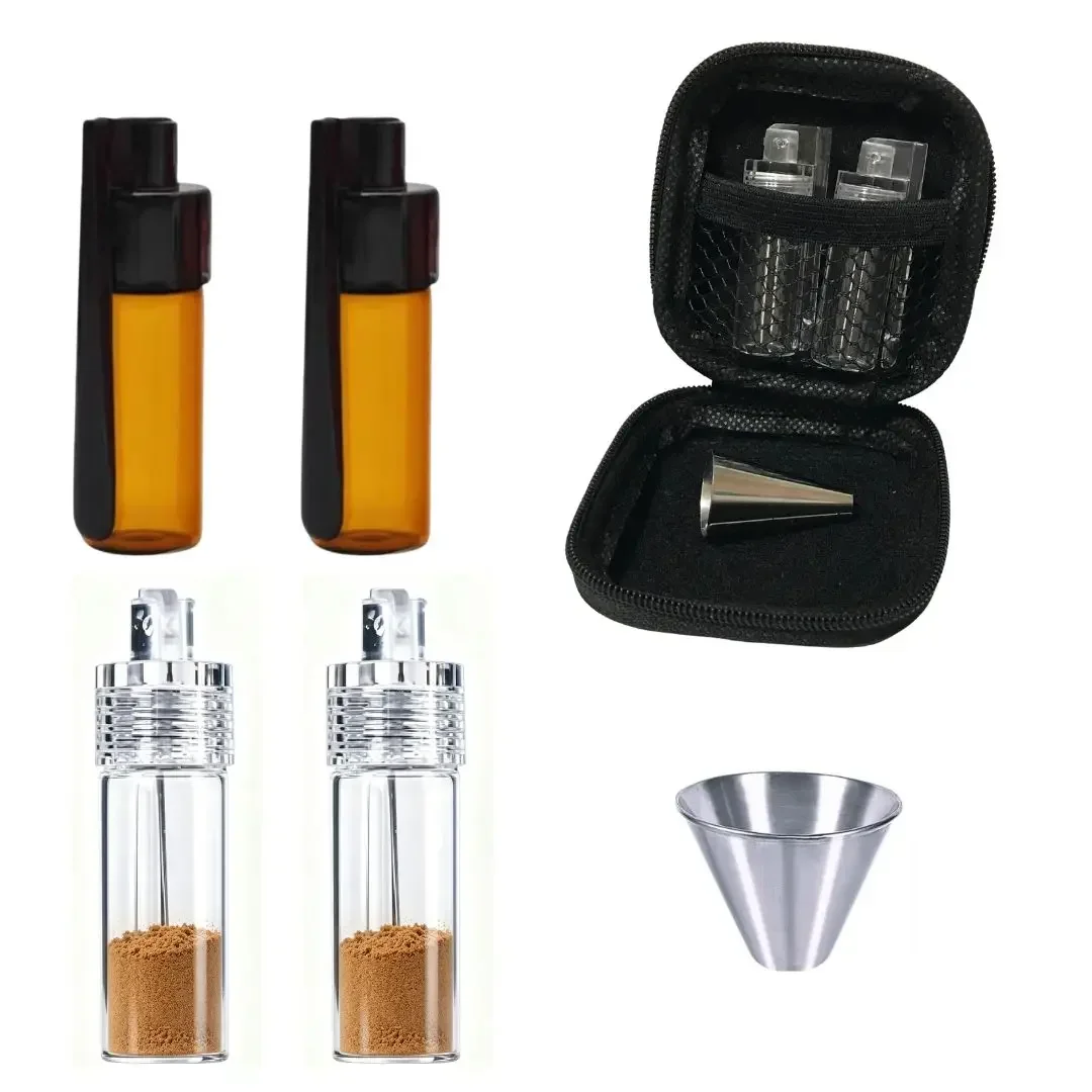 Mini Waterproof Aluminum Pill Bottle 5ml Clear Brown Glass Vial Portable Container for Vitamin Fish Oil Tablet Storage