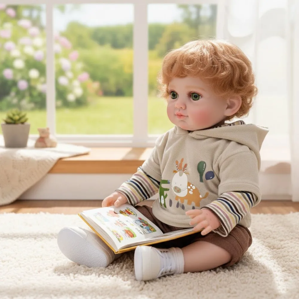 Cloveray 20 pollici Full Body Vinile Realistico Reborn Baby Doll Morbido 47 cm Realistico Vinile Bambola Fatta A Mano di Alta Colore Giocattolo Kid Regalo di Natale