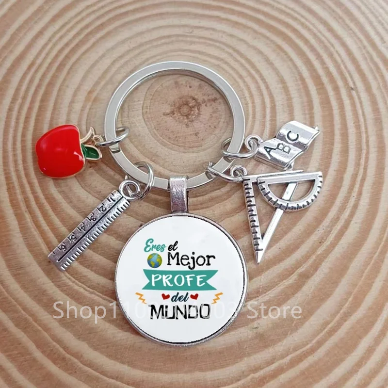 Spanish Gift for Teachers Keychains Spain Keyring for Teacher's Day Mexico Graduation Gifts for Professor