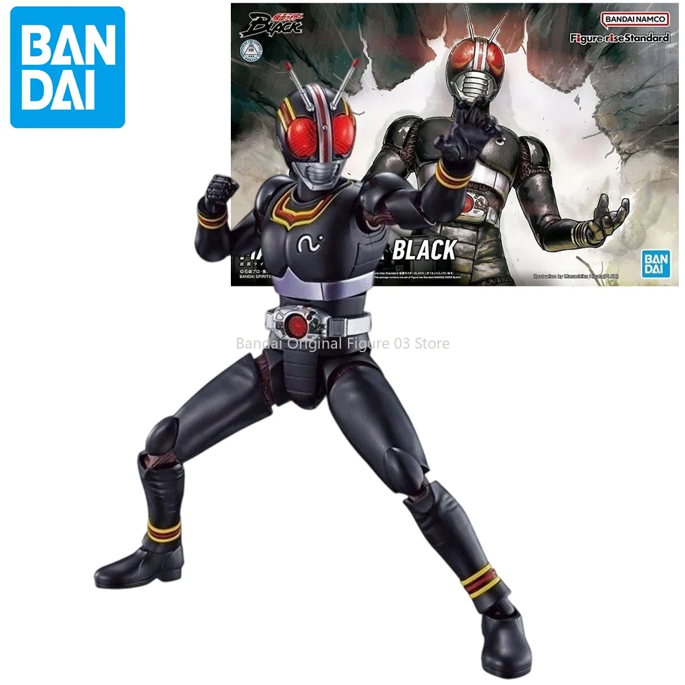 

Bandai Original Kamen Rider Model Garage Kit Figure-rise 1/8 Masked Rider Black Anime Action Figure Assembly Model Toys