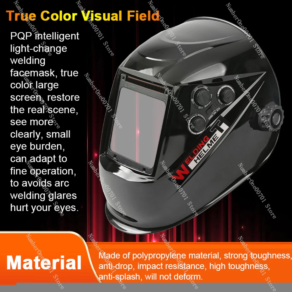 True Color Mask Glasses Welder Equipment Auto-Darkening Solder Chameleon Brazing Automatic Headband Welding Helmet Cap