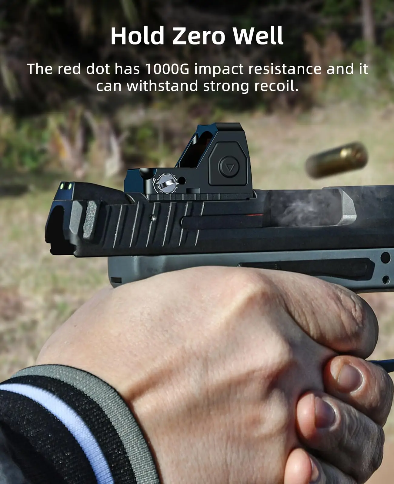 

Полноразмерный коллиматорный прицел с красной точкой 2MOA, оптика для ружья с адаптерной пластиной для планок MOS Picatinny и пистолетов