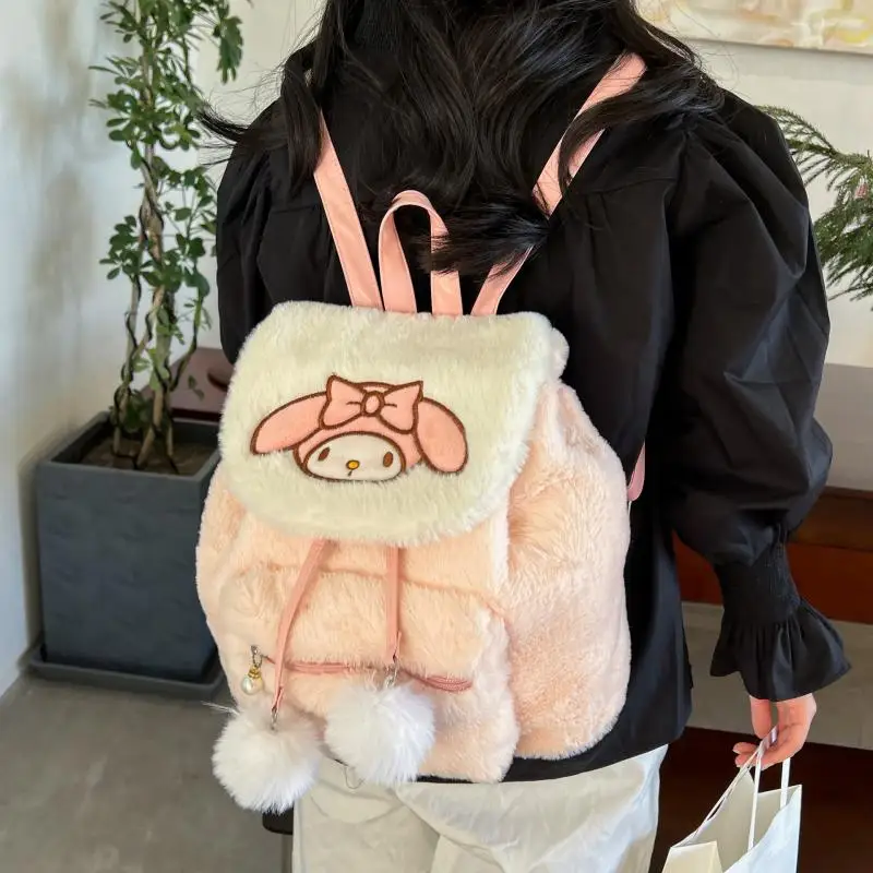 Kuromi ransel Y2K Sanrio tas mewah My Melody Pochacco tas sekolah mewah tas sekolah siswa kapasitas tinggi tas wanita hadiah anak perempuan