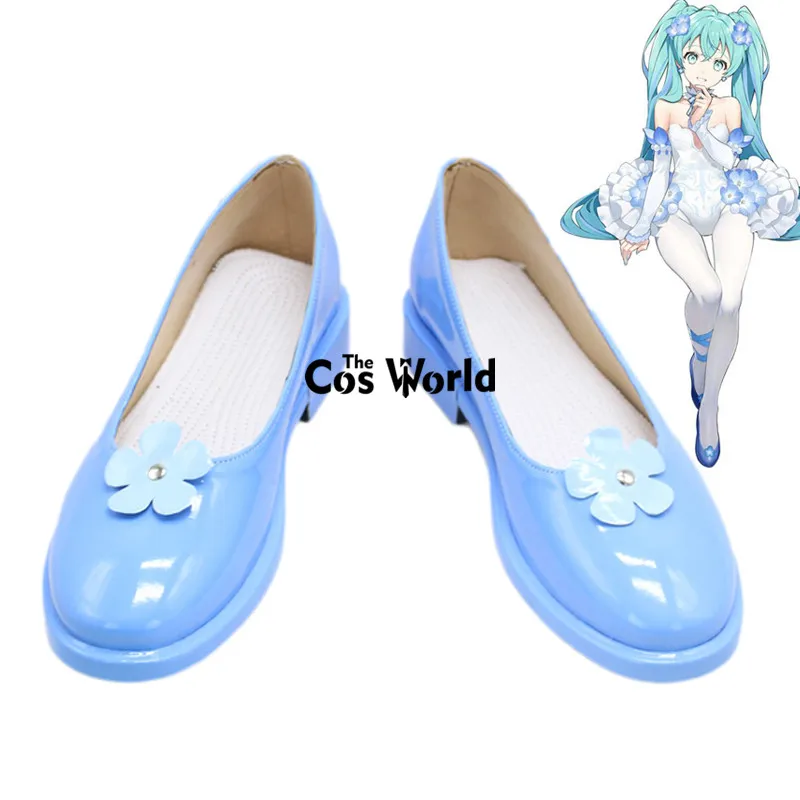 

Miku Flower Fairy Nemophila Anime Customize Cosplay Shoes