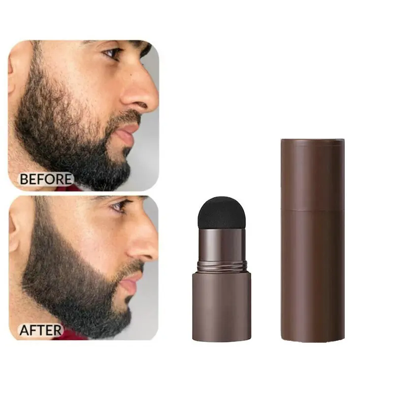 Poudre d\'ombrage de contour de délié pour hommes, remplisseur de barbe, soin de la barbe, outil d\'ombrage, étanche, noir, cheveux bruns, cosmétiques