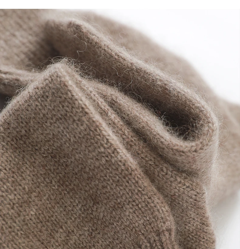 Simple Style 100% Cashmere Thicken Women Winter Keep Warm Full Finger Knitted Cashmere Gloves Cute Lovely Drive Cycling Mittens