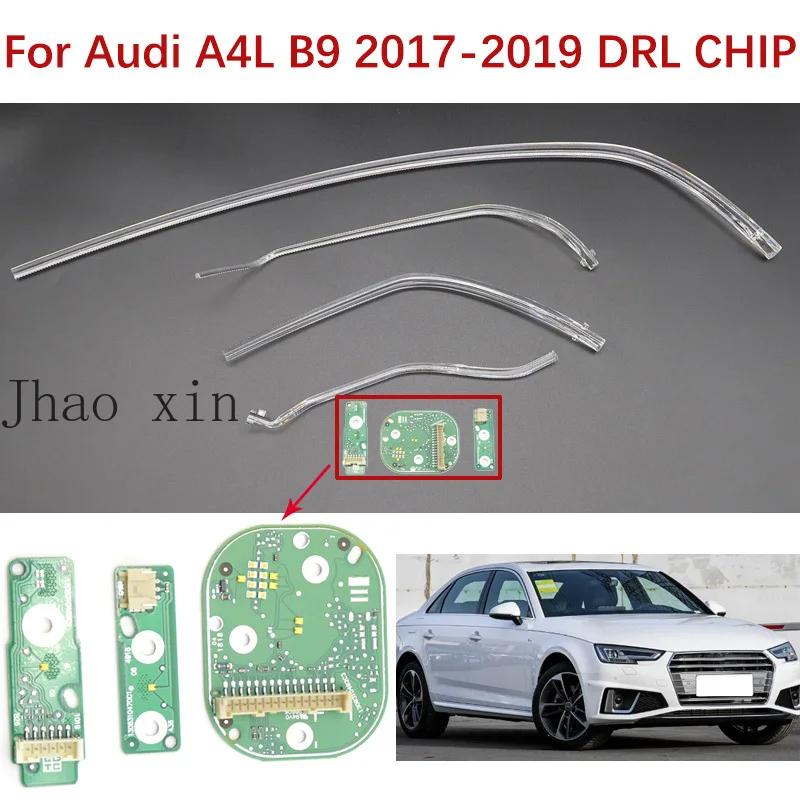 Car Headlights DRL CHIP Light Guide Strip For Audi A4 A4L S4 8W B9 2017-2019 Ballast Angel Eye LED Module Chip Board White Light