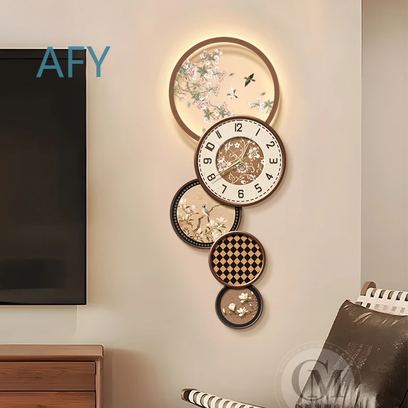 Wall Clock for Living Room Bedroom Hallway Entryway TV Background Wall Art Decoration Hanging Clock Painting Modern Home