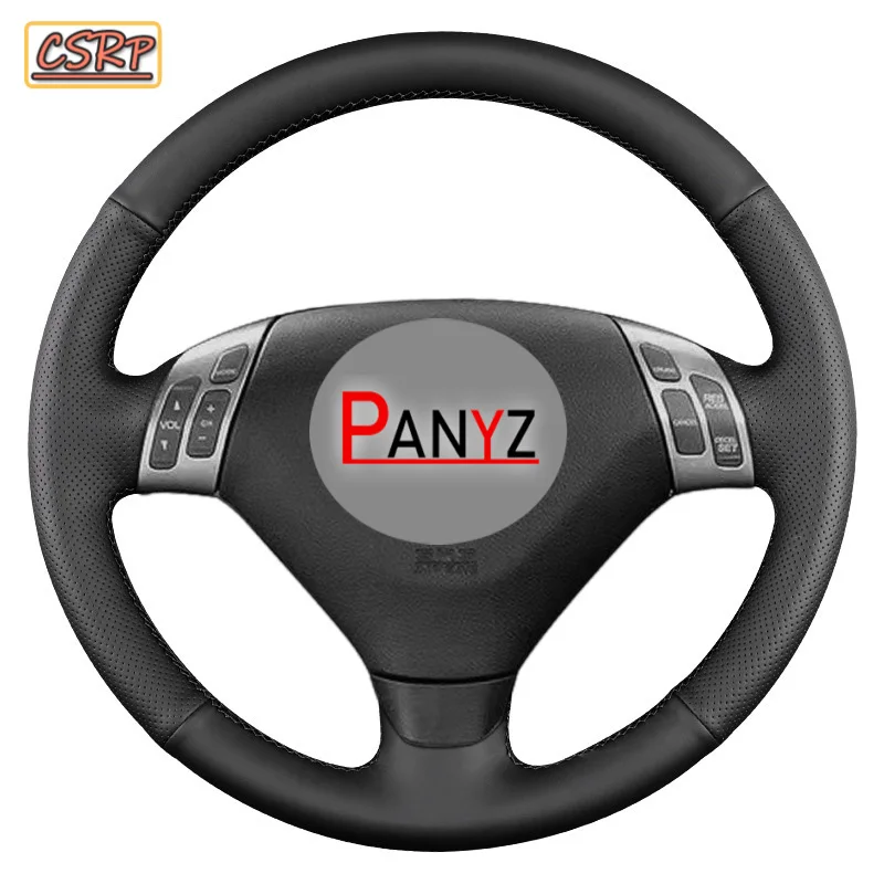 DIY car wheel For Honda Accord 2004 2005 2006 2007 Hand Stitched Non-slip black Suede&Leather Steering Wheel Cover Accessory