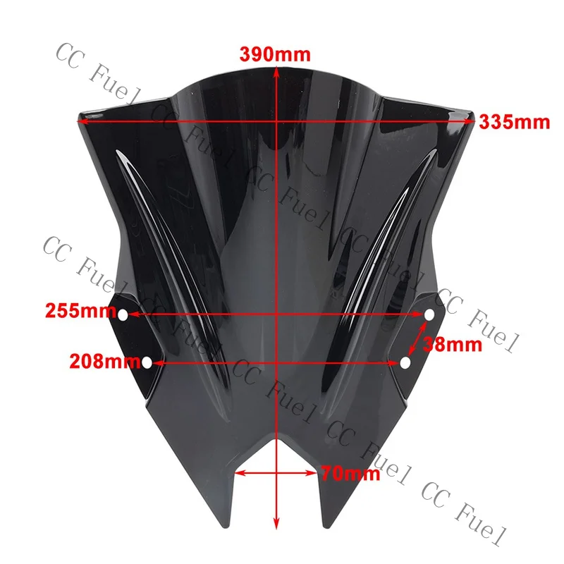 C+ Windshield Windscreen Wind Screen For Kawasaki NINJA500 SE 2024-25 Dark-Iridium