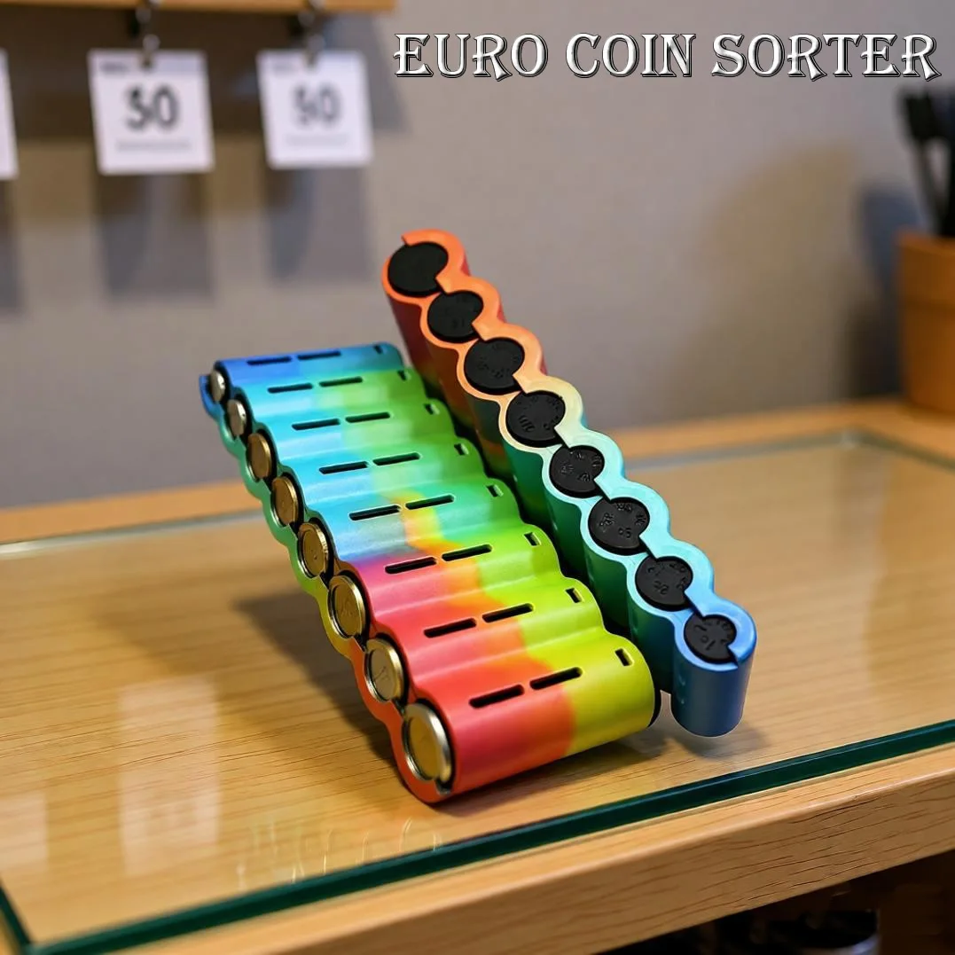 New Color 6/8Slots Portable Euro Coin Storage Box Coins Sorter Dispenser For Waiter Cashier Driver Home Shop Money Safe Box