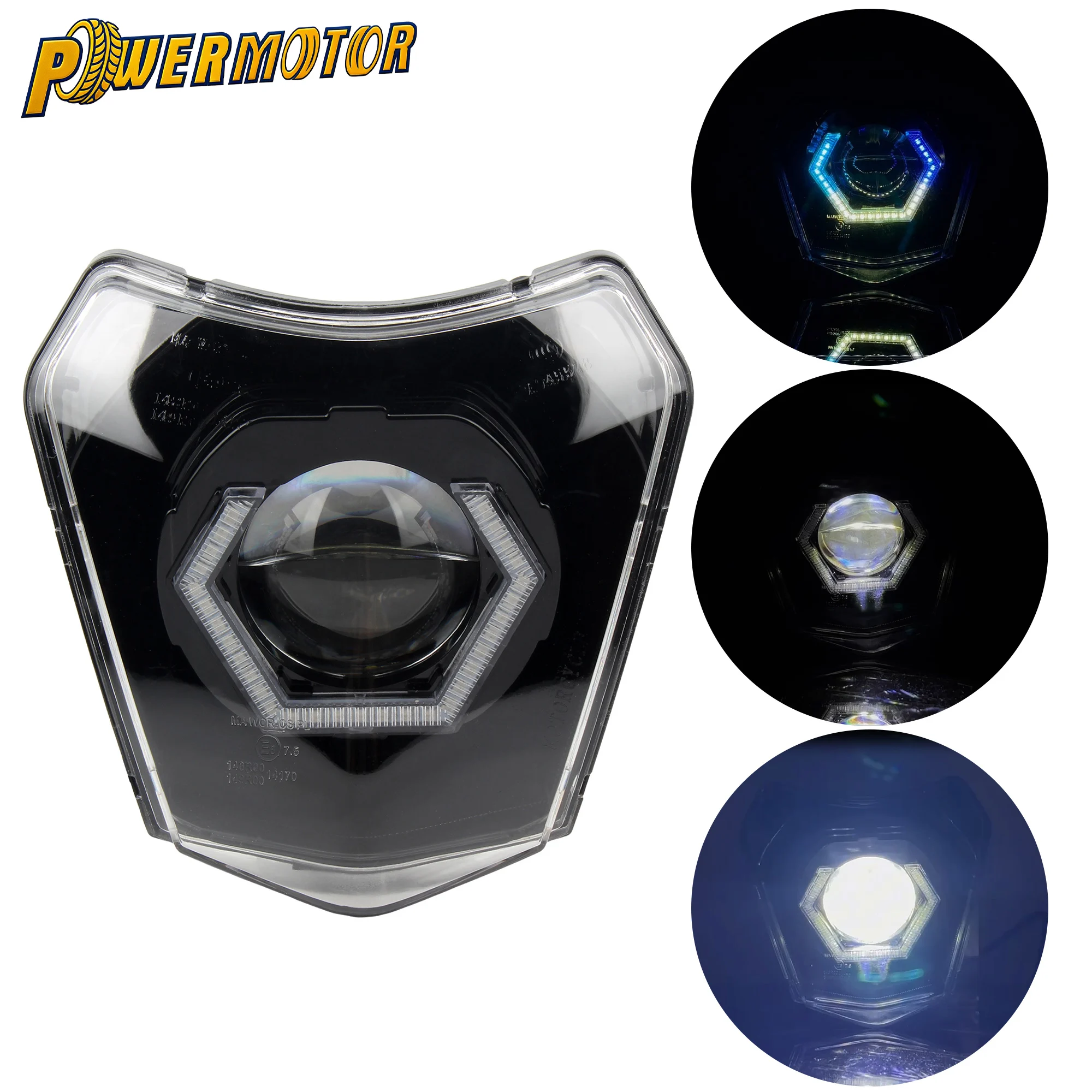 

Motorcycle LED Headlight App Control RGB Lights For KTM EXC SX XC XCW EXCF TE TC FE XCF 125-500 530 690 SMR Motocross Modified