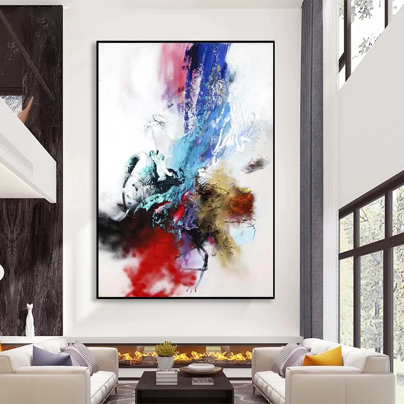 

Hand-painted Oil Painting Painting Zao Wou-ki Abstract Mural Living Room Study Large Decorative painting size can be customized