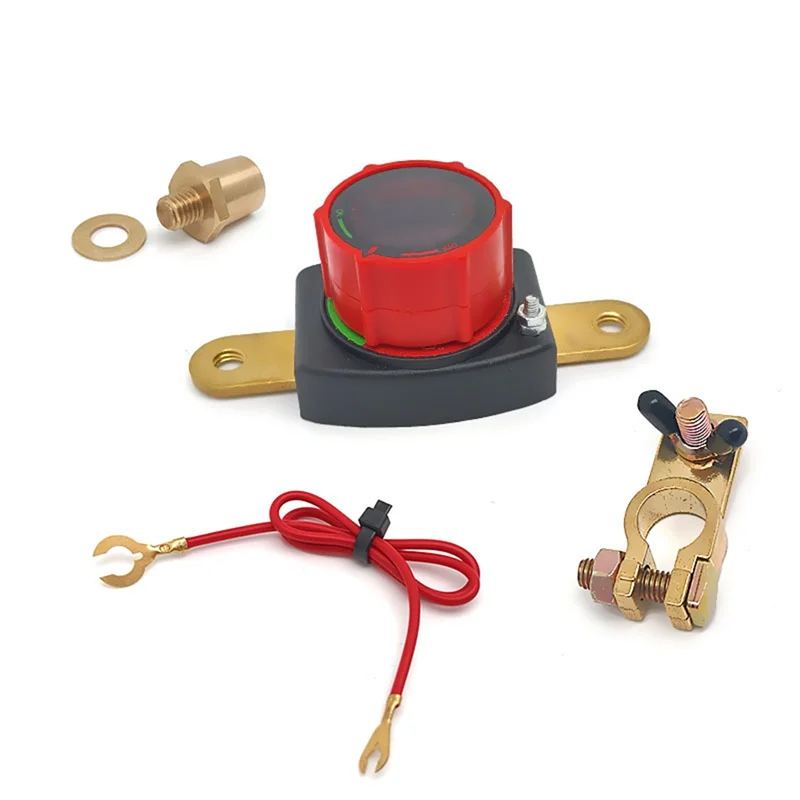 

A84E-Выключатель автомобильного аккумулятора с верхней стойкой и вольтметром, комплект главного изолятора аккумулятора 5-60 В