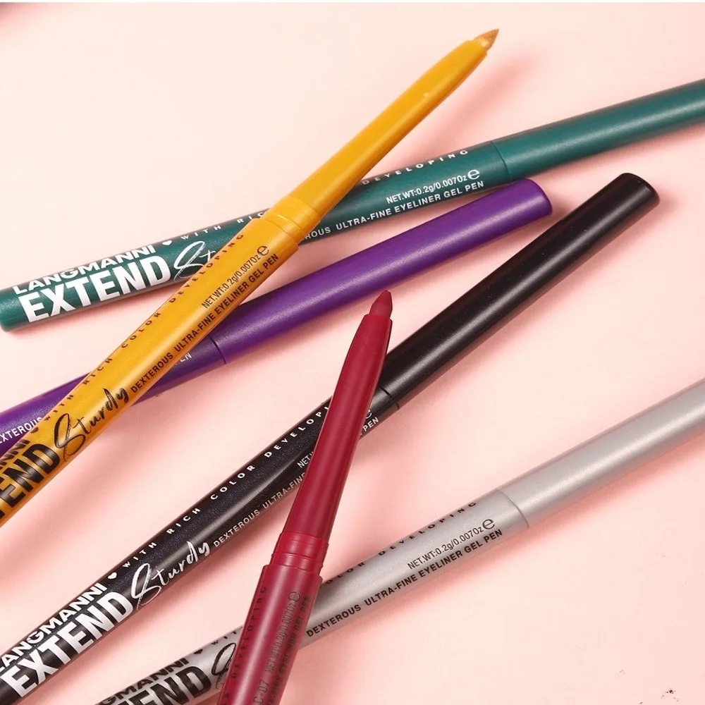 Sneldrogende groene glitter waterdichte eyeliner Langdurige matte afwerking Make-uppotlood Vlekbestendige oogschaduwstick Dagelijks gebruik