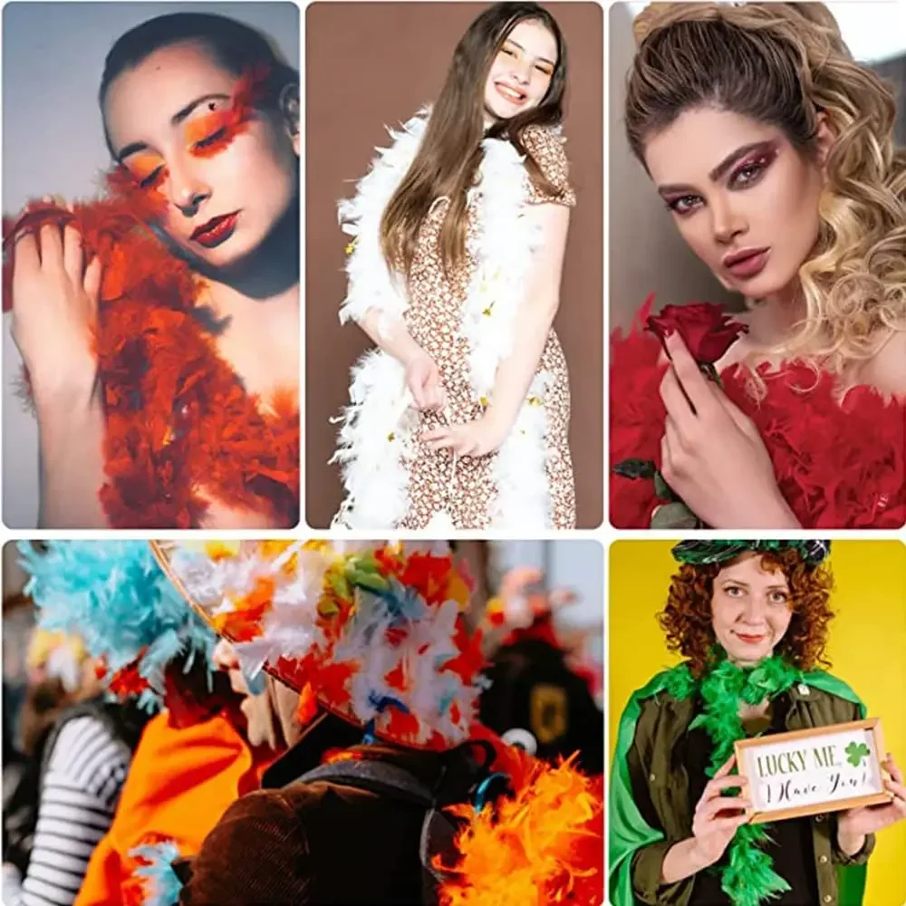 Оранжевый пушистый боа из турецких перьев, 2 метра, 40 г, 60 г, 90 г, шарф с перьями Chandelle, шаль для праздничного платья, украшение одежды