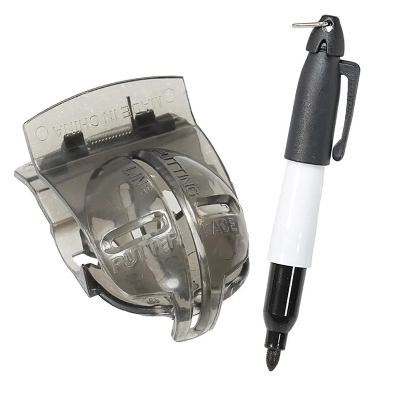

Y1UC Golf Ball Line Marker Drawing Marking Alignment Tool Marking Template Mark Sign Tool with Golf Ball Marker Pens