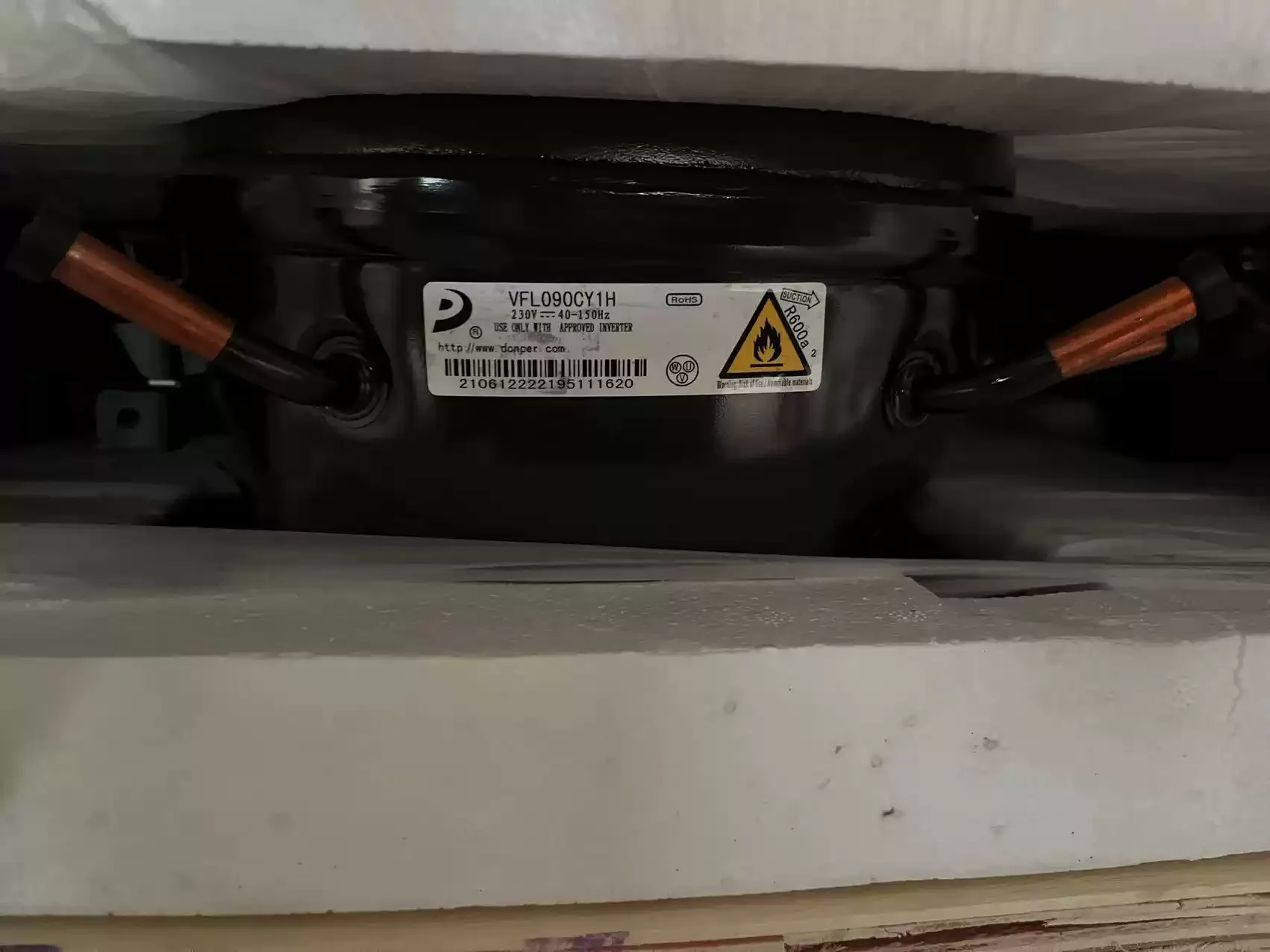 

Новый инверторный компрессор VFA110CY1 VFA090CY1 VFL090CY1 VFL110CY1 для холодильников с регулируемым давлением, на хладагенте R600a