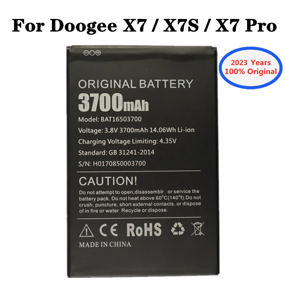 

New 100% Original BAT16503700 Phone Battery 3700mAh For Doogee X7 / X7 Pro Replacement Rechargeable Li-ion Batteries Bateria